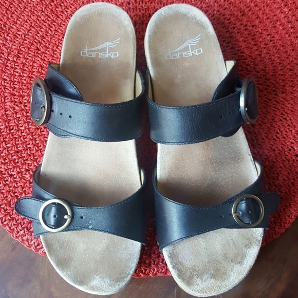 Dansko black leather sandals size 39 - Picture 2 of 6